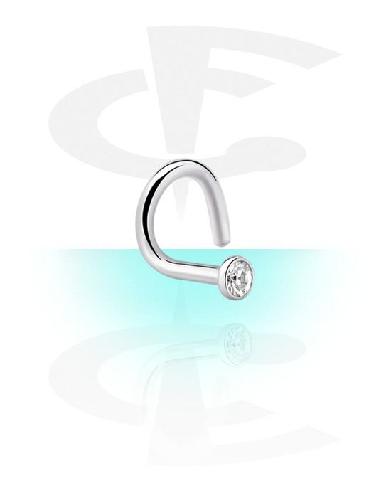 Sterilizované piercingové šperky, Sterilní nosovka s krystalovým kamínkem, Chirurgická ocel 316L