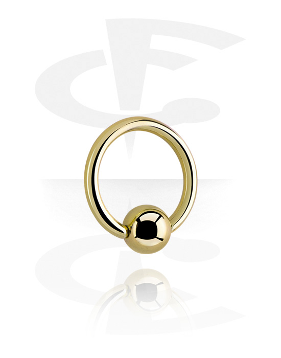 Piercing Rings, Ball closure ring (zircon steel, shiny finish), Zircon steel