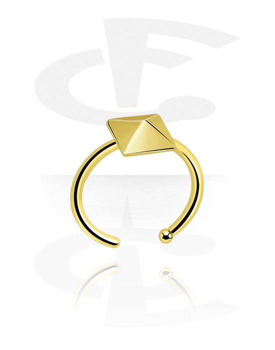 Nose Jewellery & Septums, Open nose ring (zircon steel, shiny finish), Zircon steel