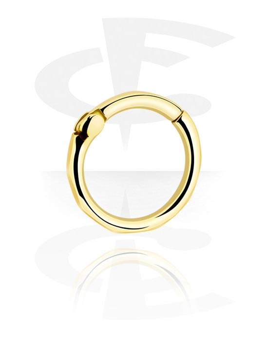Piercing ad anello, Piercing clicker (surgical steel, zircon steel, shiny finish), Acciaio zirconico